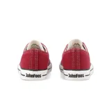 Zapatillas clásicas de lona color bordó, con forrería 100% de algodón blanco, plantilla extraíble de caucho moldeado y base textil, cordones de algodón blanco, etiqueta textil con logo blanco en la lengüeta, ojalillera de aluminio y suela exterior y banda de caucho vulcanizado de alta resistencia.