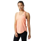 Musculosa deportiva New Balance color naranja con logo reflectivo en el pecho.