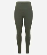 Legging deportivo de tiro alto con cintura texturizada, confeccionado en poliamida y elastano. Presenta un diseño ajustado al cuerpo con largo hasta el tobillo.