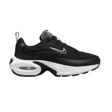 Championes Nike Air Max Portal de diseño urbano, con capellada de malla negra y refuerzos sintéticos. Presentan una entresuela blanca con tecnología Air Max visible en el talón y suela de goma negra.