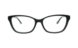 Armazón para lentes Demenego 136/54, color negro, de acetato, con forma de ojo de gato.