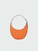 Cartera hobo Longchamp modelo Roseau Essential, color naranja.