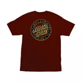 Remera Santa Cruz modelo Loco Dot de manga corta, color negro, con cuello redondo y pequeño estampado circular en el pecho.