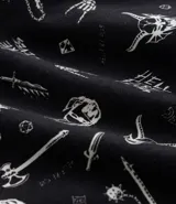 Calzoncillo tipo boxer de tela, color negro con estampado temático de la serie Stranger Things en color blanco. Cuenta con cintura elástica y está confeccionado en algodón ligero y transpirable.