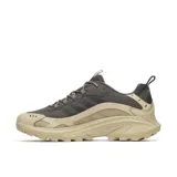 Championes de trekking Merrell Moab Speed 2 Sport para hombre, en combinación de colores gris y beige. Presentan capellada de nailon ripstop y TPU, entresuela de espuma FloatPro y suela exterior Vibram TC5+ con tacos de tracción.