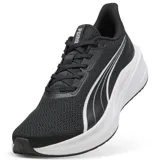 Championes Puma modelo Dasher Lite, color negro con detalles blancos y suela alta. Diseñados para running y training.