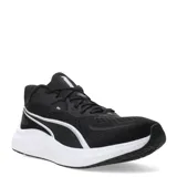 Championes de running Puma Skyrocket Lite 2, color negro con entresuela blanca. Presentan capellada de malla textil transpirable, cierre con cordones y suela de goma para tracción urbana. Incorporan tecnología PUMALITE para amortiguación reactiva y plantilla SOFTFOAM+ para mayor confort.
