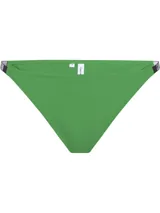 Parte de abajo de bikini Calvin Klein, modelo Intense Power, color verde con cintura elástica negra con logo de la marca.