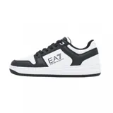 Championes urbanos EA7 Emporio Armani modelo Slasher, de diseño bicolor en blanco y negro. Presentan el logo de la marca estampado en el lateral y una suela de goma resistente.