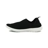 Zapatillas deportivas slip-on Actvitta de color negro con suela blanca flexible, confeccionadas en tejido elástico transpirable sin cordones, con tirador en el talón para facilitar el calce.