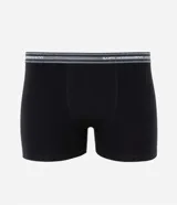 Pack de dos bóxers Lupo de algodón, uno azul marino y otro negro, con cintura elástica con el logo de la marca.