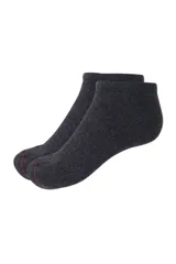 Pack de tres pares de soquetes negros para hombre, con puño gris y logo Legacy en el tobillo. Talle 38-45.