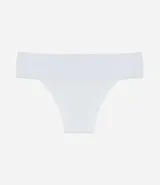 Bombacha bikini negra de microfibra ligera con cintura ancha.