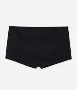 Sunga masculina tipo bóxer color negro, confeccionada en microfibra liviana de poliamida con acabado texturado.