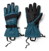 Guantes de esquí y nieve Columbia Whirlibird III Omni-Heat, color azul con palma y detalles negros. Incorporan tecnologías Omni-Tech™ y Omni-Heat™, palma de cuero de cabra y compatibilidad con pantallas táctiles.