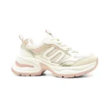 Championes deportivos American Sport Rike, color blanco con detalles en rosa y dorado.