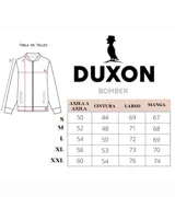 Campera bomber marrón de tejido texturizado con cierre frontal y logo bordado en el pecho.