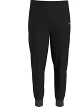 Pantalón de jogging negro de Calvin Klein, con cintura elástica, bolsillos laterales y logo en la pierna.