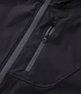 Campera deportiva Get Over de tejido técnico resistente al agua, color bordó. Presenta capucha ajustable con cordones, cierre frontal con cremallera, bolsillos laterales y un bolsillo adicional en el pecho, todos con cierre.