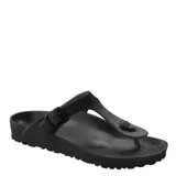 Sandalias tipo ojota Birkenstock modelo Gizeh, fabricadas en material sintético ligero y resistente, con diseño ergonómico, hebilla ajustable y suela texturizada.