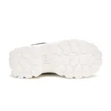 Zapatillas Caterpillar Intruder Lite Vent para mujer, color negro con suela blanca. Capellada de cuero y malla, forro de microfibra y plantilla de espuma de PU. Suela exterior de EVA ligera.