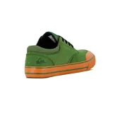 Championes de lona y gamuza sintética Quiksilver modelo Varial para hombre, en color verde militar con suela y puntera de goma marrón, cordones negros y detalles del logo en la lengüeta.
