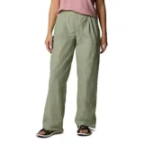 Pantalón Columbia Paracutie Vented Pan color verde militar, de corte recto y holgado, con cintura elástica y bolsillos laterales.