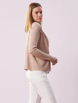 Cardigan tejido color beige, marca Vila Milano.