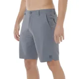 Bermuda Rip Curl Boardwalk Global Entry color gris con bolsillos laterales y traseros.