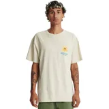 Remera de manga corta color blanco, de corte regular, con pequeño estampado frontal de sol y texto "Critical Slide".