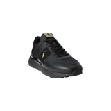 Championes Polo Ralph Lauren color negro con detalles dorados y suela chunky.