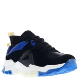 Championes urbanos N+ Gere para hombre, color negro con detalles en azul y suela blanca con detalles en azul.
