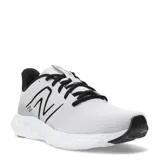 Championes New Balance Running Course 411 V3 para hombre, color gris con detalles en negro y blanco.