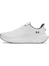 Championes de running Under Armour Ascend, color blanco con detalles en negro, confeccionados en malla transpirable con entresuela Charged+ Cushioning.
