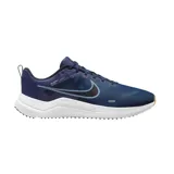 Championes Nike Downshifter 12 de hombre, color azul marino con logo negro y suela blanca.