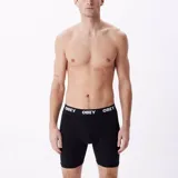 Pack de dos boxers Obey con cintura elástica ancha que presenta el logo de la marca estampado en contraste.