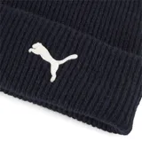 Gorro de lana Puma color azul marino, con logo de la marca bordado en blanco en el frente.