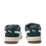 Championes Puma Park Lifestyle Easy Sd, color verde oscuro con la franja lateral característica de Puma en color blanco. Confeccionados en gamuza con cordones anchos y suela de goma con detalles en blanco.