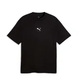 Remera Puma Sport Relaxed Graphic Tee de corte relajado, color negro con pequeño estampado gráfico circular con el logo de la marca en el pecho.