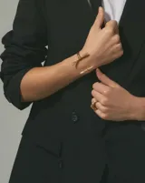 Brazalete abierto de bronce con forma de rama.