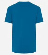 Remera básica de cuello redondo y manga corta con detalle de dobladillo en las mangas. Confeccionada en tejido de algodón suave, presenta un corte regular anatómico.