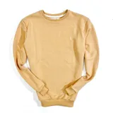 Buzo deportivo color naranja de algodón con cuello redondo y puños acanalados.