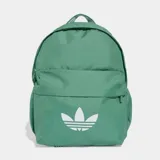Mochila Adidas Adicolor Classic color verde con logo blanco en el frente.