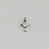 Dije de cruz bombé de plata 925.