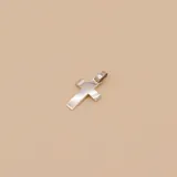 Dije de cruz bombé de plata 925.