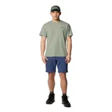 Pantalón convertible de senderismo color azul, diseñado con tecnología de secado rápido y protección solar. Cuenta con bolsillos cargo laterales, bolsillos de seguridad con cremallera y perneras desmontables mediante cremallera que permiten convertir la prenda en un pantalón corto.