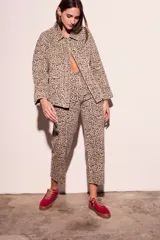 Sobrecamisa de algodón con estampado animal print.