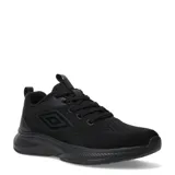 Championes de running Umbro Vega, color negro con capellada de tejido mesh respirable y suela amortiguada.