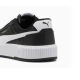 Championes Puma Carina Mía de mujer, color negro con detalles en blanco y dorado.