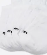 Kit de tres pares de medias invisibles deportivas blancas, marca Lupo.